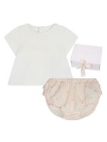 Chloé Kids barboteuse imprimée à volants - Rose