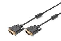 DIGITUS DVI-kabel - DVI-D (18+1) - Full HD - 2m - Single Link, 60Hz, 2xFerriet - Compatibel met monitor, TV, PC