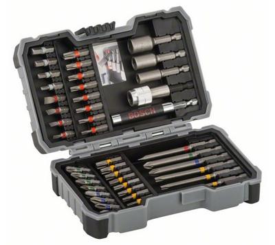 Bosch Accessories Bosch 2607017164 Bitset 43-delig Plat, Kruiskop Phillips, Kruiskop Pozidriv, Inbus, Binnen-zesrond (TX), Zesrond-TX BO