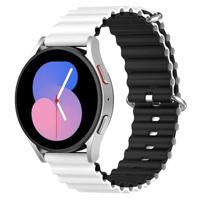 By Qubix - Ocean Style bandje - Wit/zwart - Compatible met Xiaomi Redmi Watch 5 Active/Redmi Watch 5 Lite - Compatible Xiaomi bandje