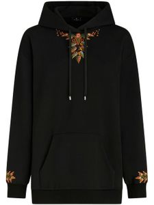 ETRO hoodie en coton à détail brodé - Noir