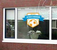 Geboorte Raamsticker voetbal Nederlands elftal - thumbnail