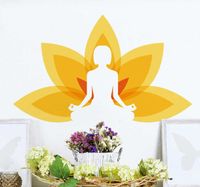 Muursticker Yoga bloem - thumbnail