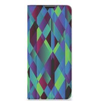 Motorola Moto G51 5G Stand Case Abstract Green Blue