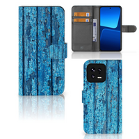 Xiaomi 13 Book Style Case Wood Blue - thumbnail