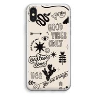 Good vibes: iPhone XS Transparant Hoesje - thumbnail