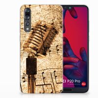 Huawei P20 Pro Siliconen Hoesje met foto Bladmuziek - thumbnail