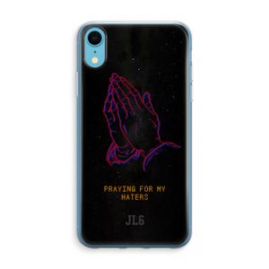 Praying For My Haters: iPhone XR Transparant Hoesje