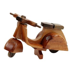 Houten Beeldje Scooter Vespa (15 x 10 cm)