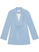 GANNI blazer à revers crantés - Bleu