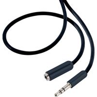 SpeaKa Professional SP-7870692 Jackplug Audio Verlengkabel [1x Jackplug male 3,5 mm - 1x Jackplug female 3,5 mm] 1.50 m Zwart SuperSoft-mantel - thumbnail