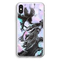 Pastel zwart: iPhone XS Transparant Hoesje