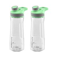 Waterfles / drinkfles / sportfles Aquamania - 2x - mint groen - 730 ml - kunststof - bpa vrij - thumbnail