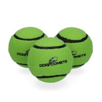 Dog Comets Starlight - Ø6 cm - Hondenspeelgoed - Hondenbal - Bouncing Tennisbal - Drijvend - Groen - 3 Stuks