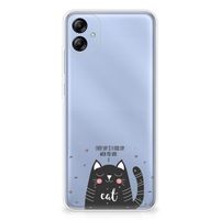 Samsung Galaxy A04e Telefoonhoesje met Naam Cat Good Day - thumbnail