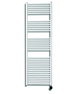 Sanicare elektrische design radiator 45x172cm wit met thermostaat rechts zwart