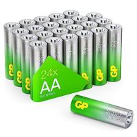 GP Super Alkalinebatterijen, AA Mignon, LR06, 1,5 V, 24 stuks voorraadverpakking, ideaal voor de stroomvoorziening van apparaten die dagelijks nodig zijn - de nieuwe G-TECH-technologie