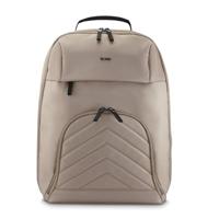 Hama Rugzak voor laptop (gevoerd laptopvak voor laptops tot 16,2 inch, tabletvak voor 14,6 inch, laptoprugzak met 2 voorvakken en 1 binnenvak, ultralichte dagrugzak) beige