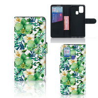 Samsung Galaxy M31 Hoesje Orchidee Groen - thumbnail