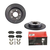 Remmenset, remschijf BREMBO, Remschijftype: Gespleten, Inbouwplaats: Achteras: , u.a. für Vauxhall, Opel, Chevrolet