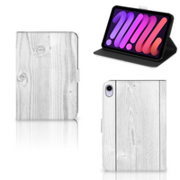 iPad Mini 6 (2021) Tablet Book Cover White Wood - thumbnail