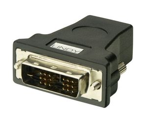 Lindy HDMI FM/ DVI-D M Adapter HDMI-A FM Zwart