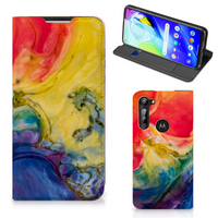 Bookcase Motorola Moto G8 Power Watercolor Dark