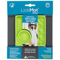 LickiMat Kitty Combinatie Slow Feeder met Micro Dish voor extra hydratatie kittens en kleine katten