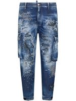 DSQUARED2 embellished cargo jeans - Bleu