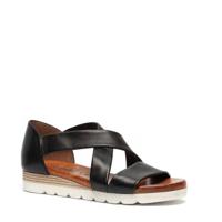 Scapino TwoDay leren sandalen zwart