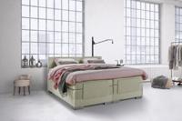 Beddenleeuw Boxspring Bed Julia - Elektrisch - 180x200 - Incl. Hoofdbord - Groen