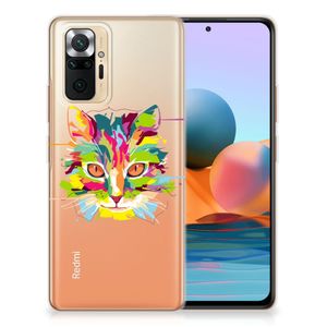 Xiaomi Redmi Note 10 Pro Telefoonhoesje met Naam Cat Color