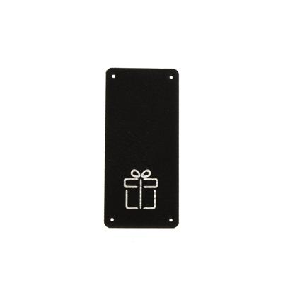 Leren Vouw Label 'Kado' 30x65mm 2 stuks