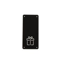 Leren Vouw Label 'Kado' 30x65mm 2 stuks