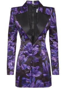 Philipp Plein Duchesse floral-print minidress - Noir