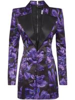 Philipp Plein Duchesse floral-print minidress - Noir - thumbnail