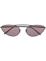 Saint Laurent Eyewear lunettes de soleil teintées à monture papillon - Noir