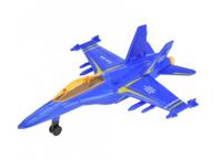 Toi Toys straaljager Metal pull back 15 cm blauw