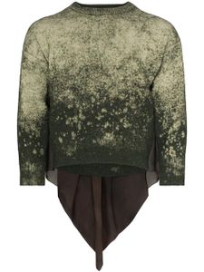 Maison Margiela pull à détail de foulard - Vert