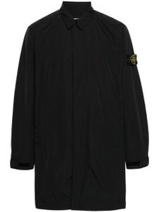 Stone Island manteau droit à patch logo - Noir