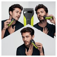 Braun Series 3 Shave&Style 300BT Elektrisch Scheerapparaat, Scheermes Voor Mannen, Zwart/Volt Green - thumbnail