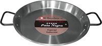 La Ideal 85142 Paella Pan, gepolijst staal, 42 cm, geborsteld, zilver