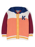 Kenzo Kids cardigan zippé à empiècements - Rose