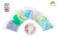 Unicorn mix je eigen putty met glitter en kralen 700gram 12,5cm - thumbnail