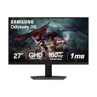 SAMSUNG 27-inch Odyssey G50D-serie QHD Fast IPS G-Sync-compatibele gamingmonitor, 1 ms, VESA DisplayHDR 400, 180Hz, AMD FreeSync, verstelbare standaard, Eye Saver-modus, LS27DG500ENXZA, 2024
