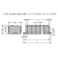 WAGO 264-207 Klemstrook 10 mm Spanveer Toewijzing: L Grijs 50 stuk(s) - thumbnail