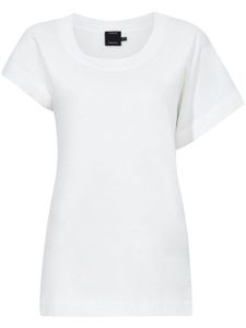 Proenza Schouler t-shirt asymétrique à col rond - Blanc