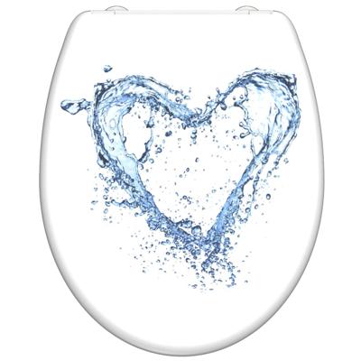 Schütte Toiletbril Met Soft-close Blue Heart Duroplast Wit