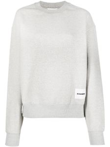 Jil Sander sweat en coton à patch logo - Gris