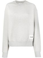 Jil Sander sweat en coton à patch logo - Gris - thumbnail